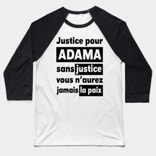 Justice Pour ADAMA Baseball T-Shirt